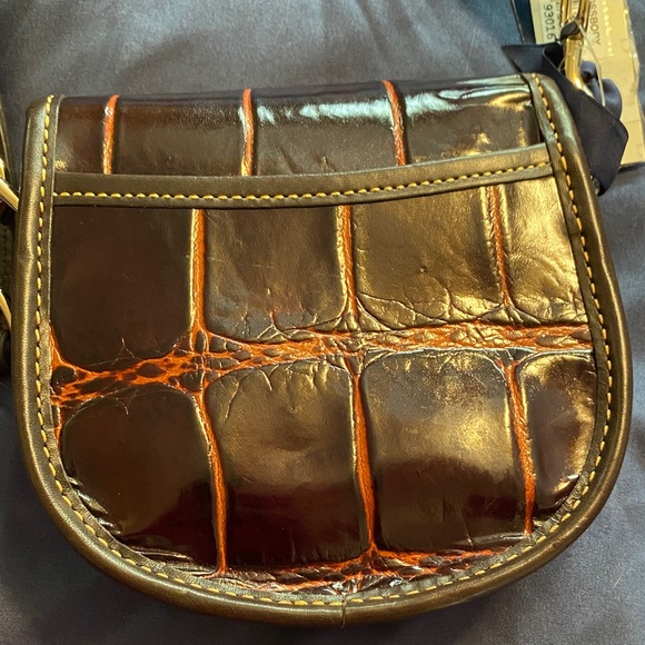 Dooney & Bourke Dark Brown Croc-Embossed Crossbody Bag - Picture 4 of 6